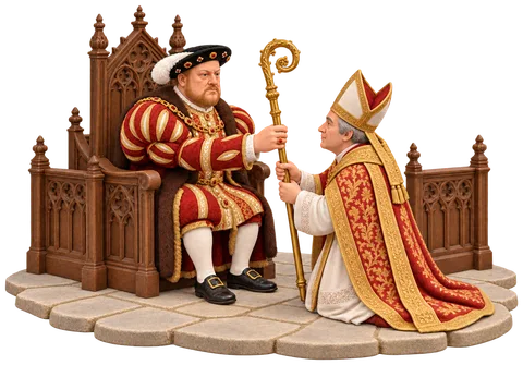 Henry VIII appointing a bishop